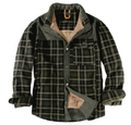 Veste bûcheron homme à carreaux, boutonnée, huit coloris, vert