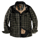 Veste bûcheron homme à carreaux, boutonnée, huit coloris, vert foncé