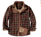 Veste bûcheron homme à carreaux, boutonnée, huit coloris, marron