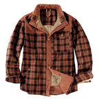 Veste bûcheron homme à carreaux, boutonnée, huit coloris, rouge brique