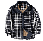 Veste bûcheron homme à carreaux, boutonnée, huit coloris, bleu