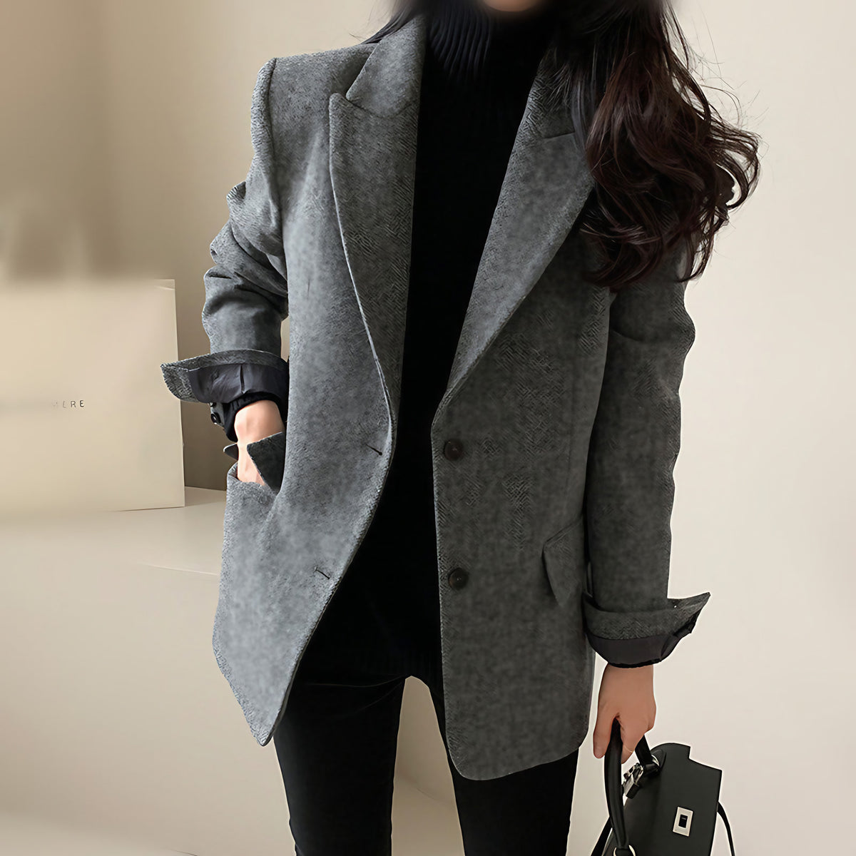 Blazer femme classique, marron ou gris, du XS au 3XL, gris