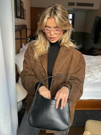 Blazer femme oversize à revers larges et poches latérales