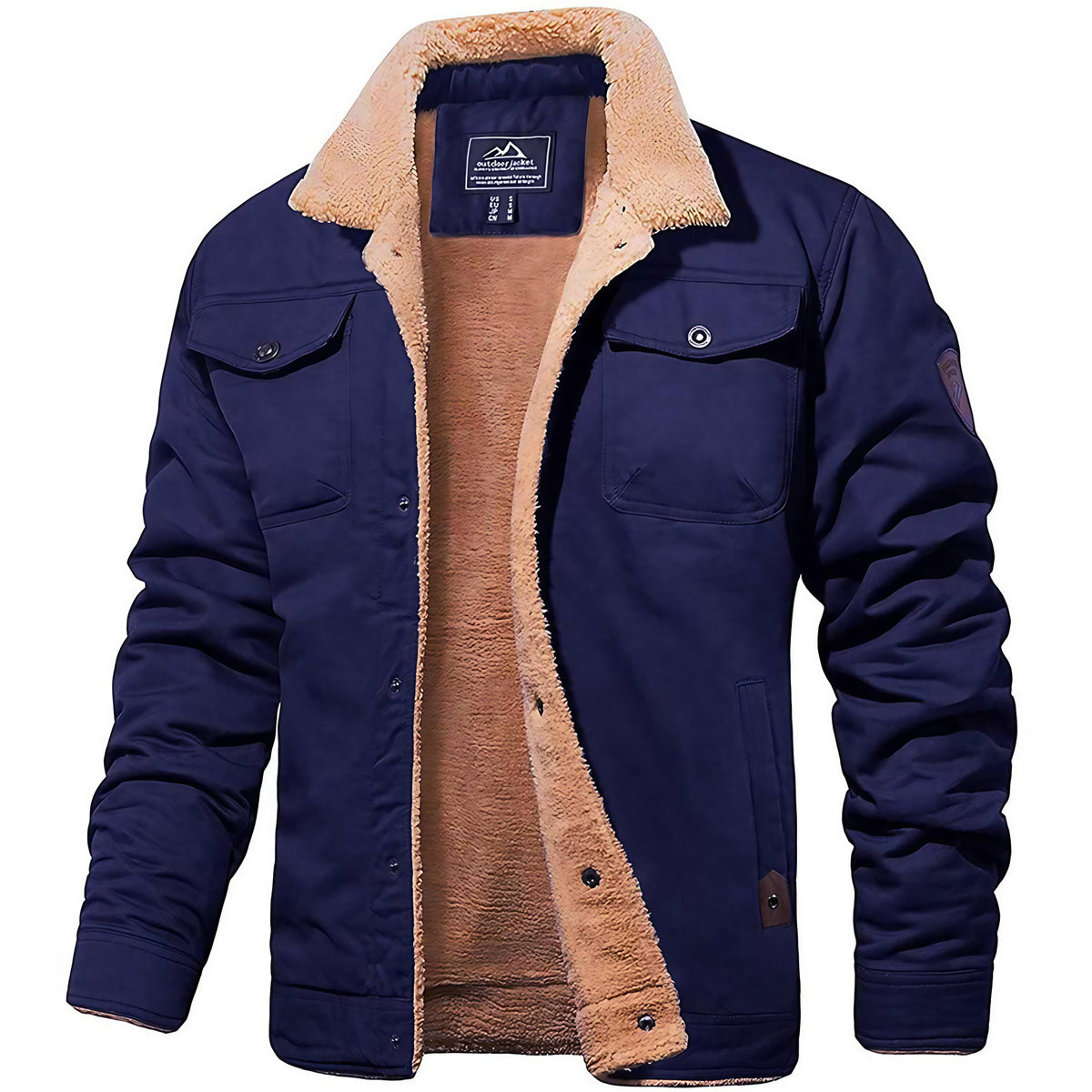 Blouson bombardier homme zippé, cinq coloris, du S au 3XL, bleu
