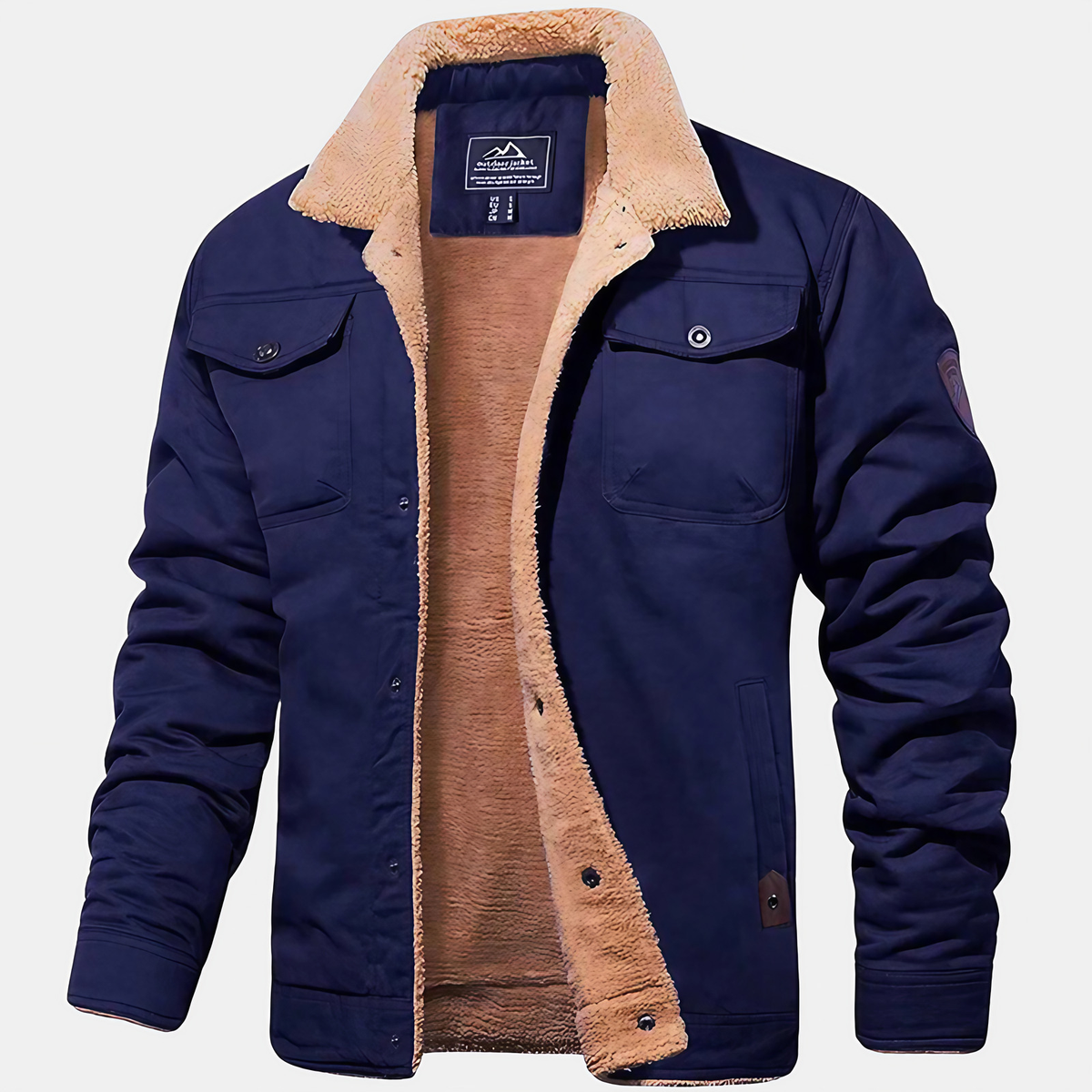 Blouson bomber homme vintage, coupe régulière, du S au 3XL, bleu