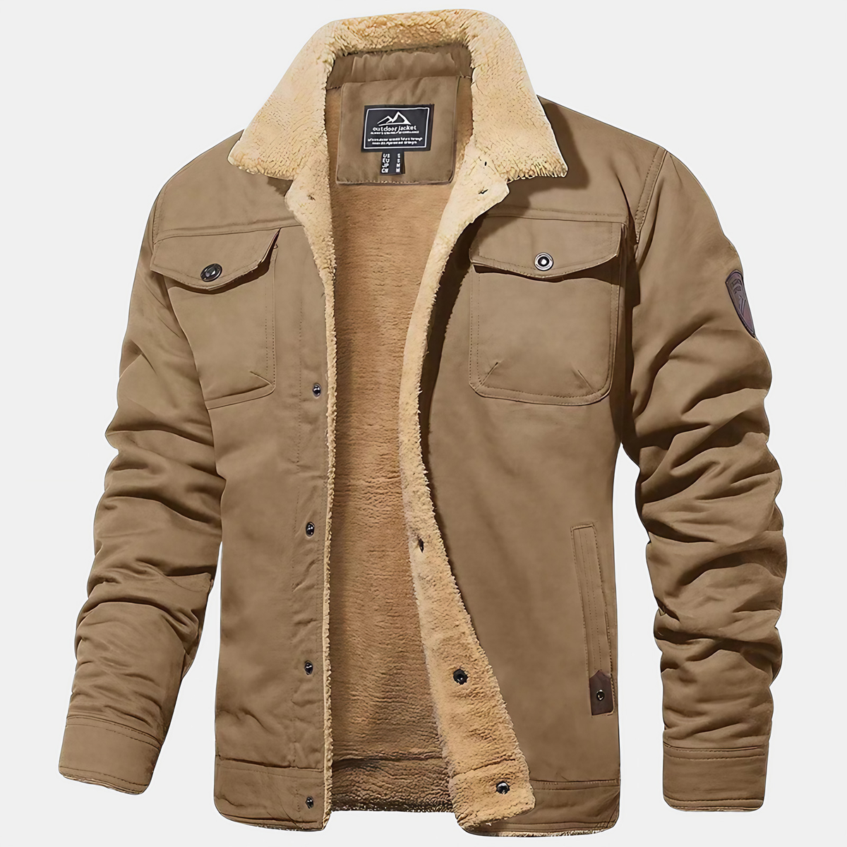 Blouson bomber homme vintage, coupe régulière, du S au 3XL, kaki