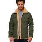 Blouson bomber homme isolé pour l'hiver, à poches, style vintage
