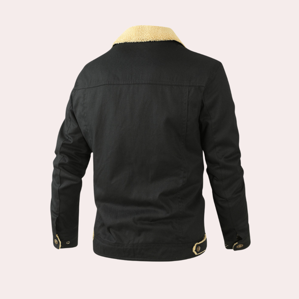 Blouson bomber homme isolé pour l'hiver, à poches, style vintage