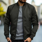 Veste bomber femme doublée, poignets côtelés, trois coloris, vert olive