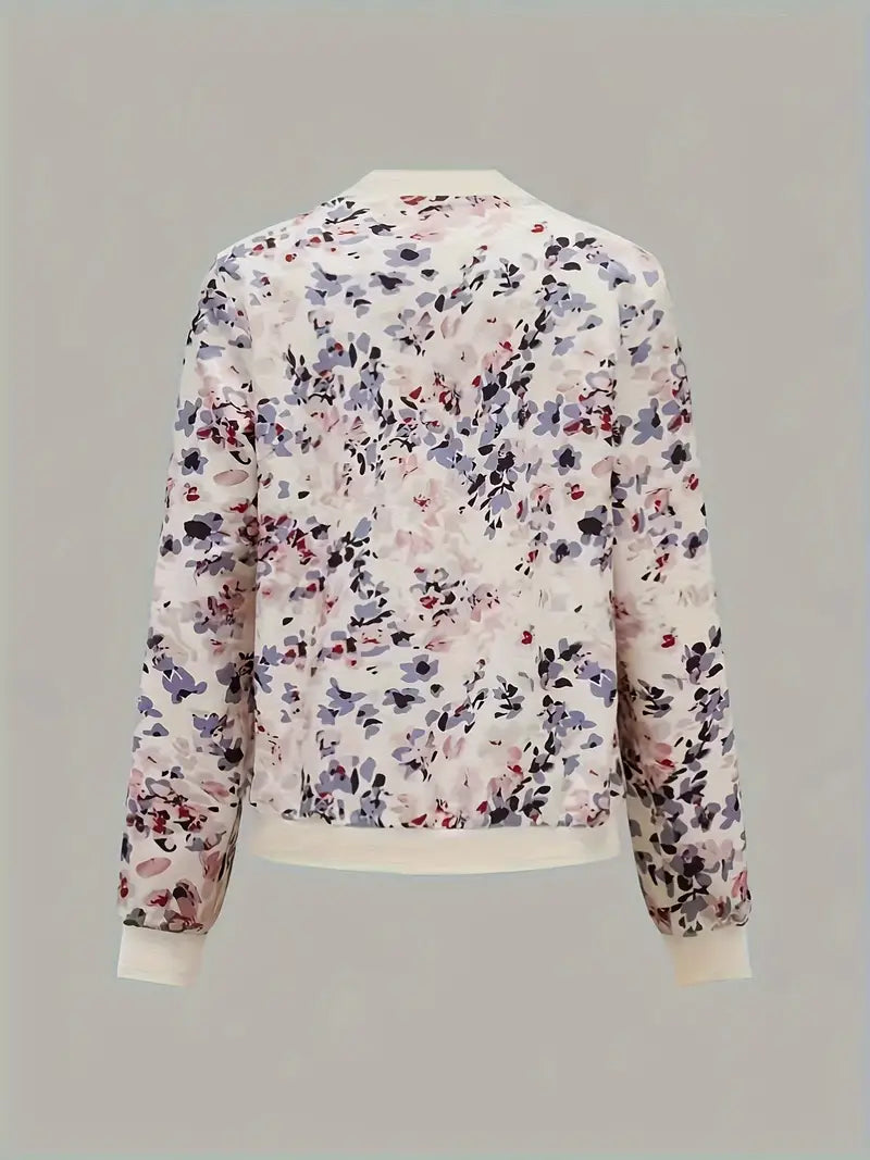 Veste bomber femme à imprimé fleuri, légère, du S au 2XL