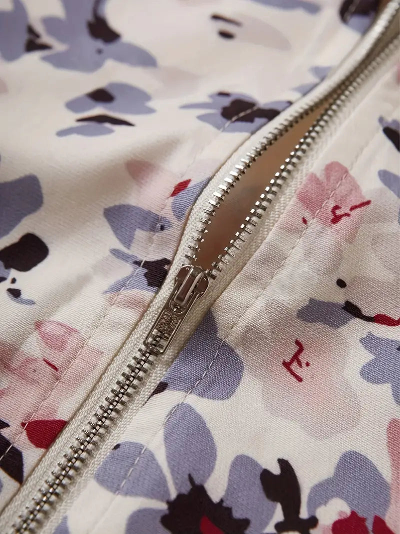 Veste bomber femme à imprimé fleuri, légère, du S au 2XL