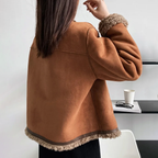 Veste bomber femme d'hiver, marron ou blanc, du S au XL