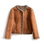 Veste bomber femme d'hiver, marron ou blanc, du S au XL