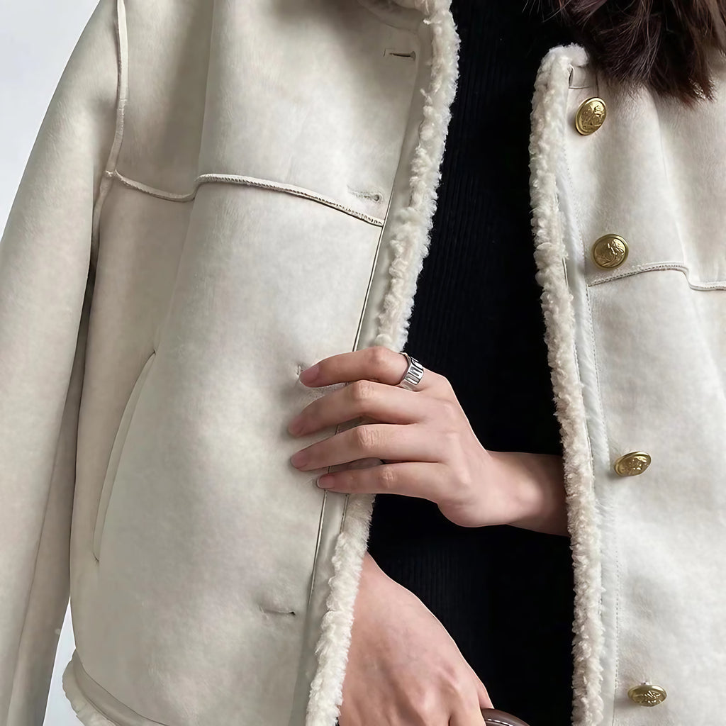 Veste bomber femme d'hiver, marron ou blanc, du S au XL, blanc