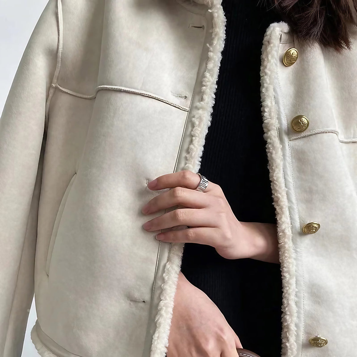 Veste bomber femme d'hiver, marron ou blanc, du S au XL, blanc