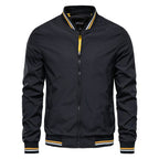 Blouson bomber homme coupe cintrée, quatre coloris, XS au 3XL, noir