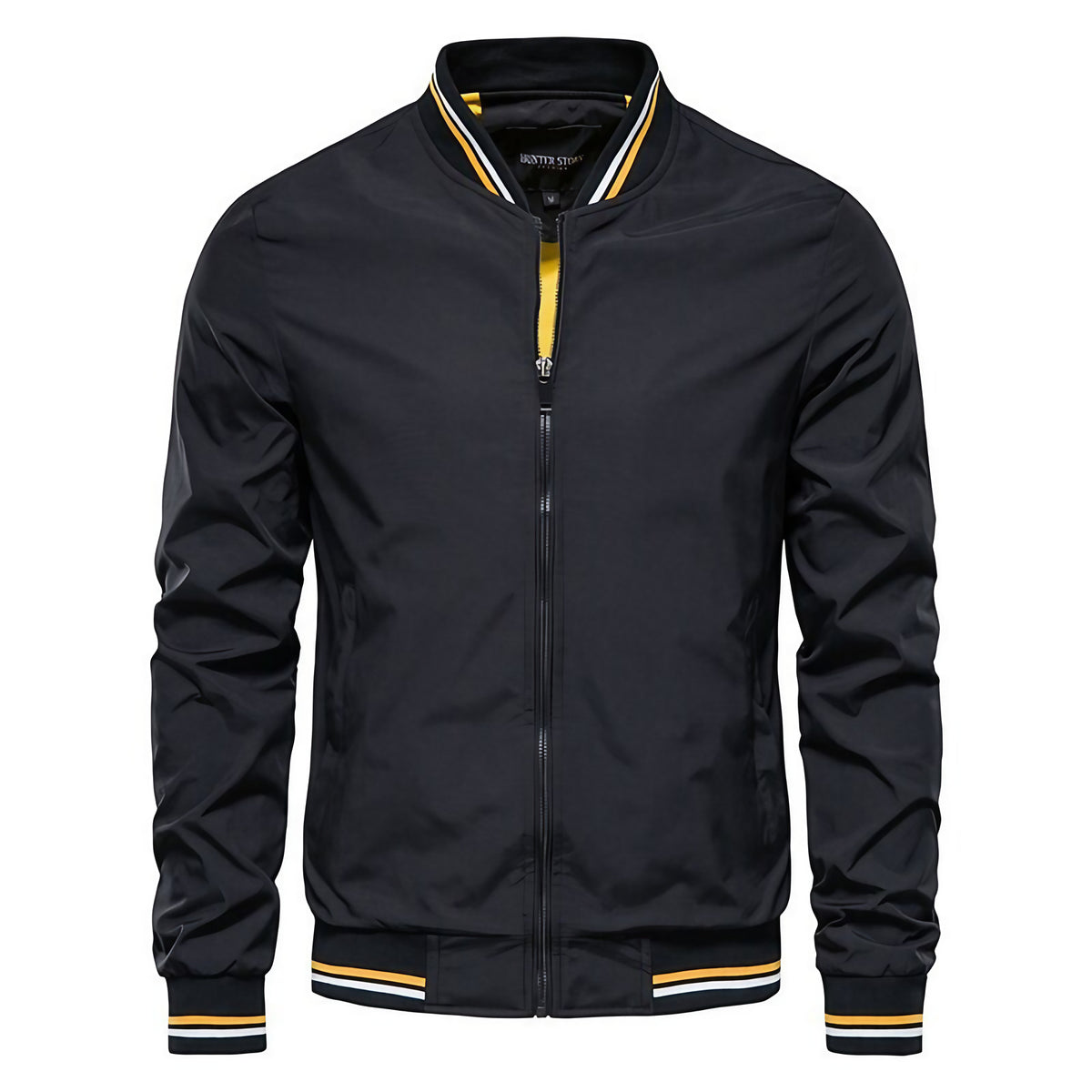 Blouson bomber homme coupe cintrée, quatre coloris, XS au 3XL, noir