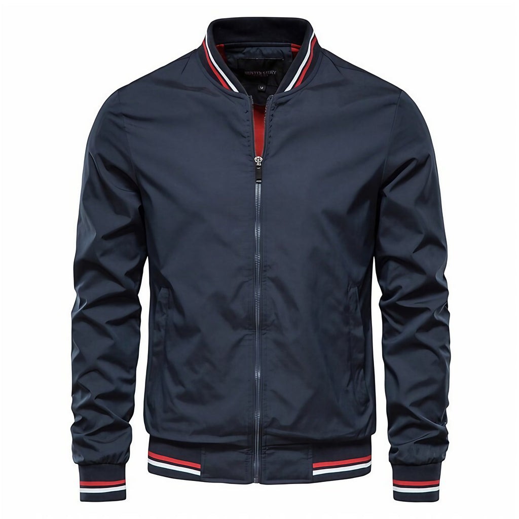 Blouson bomber homme coupe cintrée, quatre coloris, XS au 3XL, bleu marine