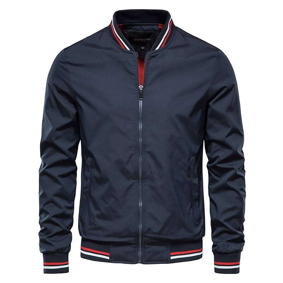Blouson bomber homme coupe cintrée, quatre coloris, XS au 3XL, bleu marine