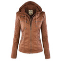 Veste à capuche femme zippée, poches, pour l'automne, kaki
