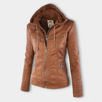 Veste à capuche femme zippée, poches, pour l'automne