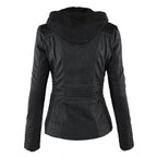 Veste à capuche femme zippée, poches, pour l'automne