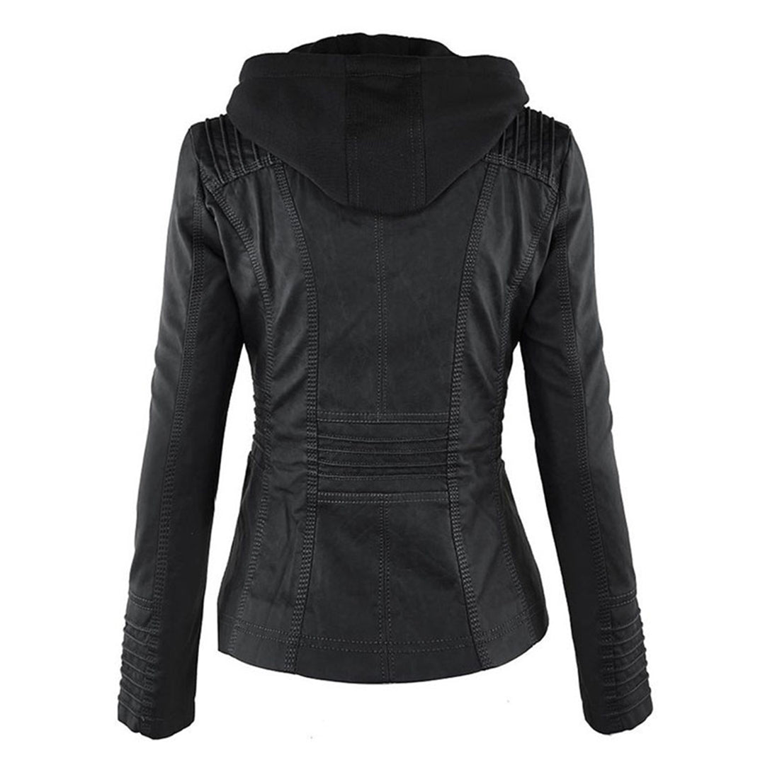 Veste à capuche femme zippée, poches, pour l'automne