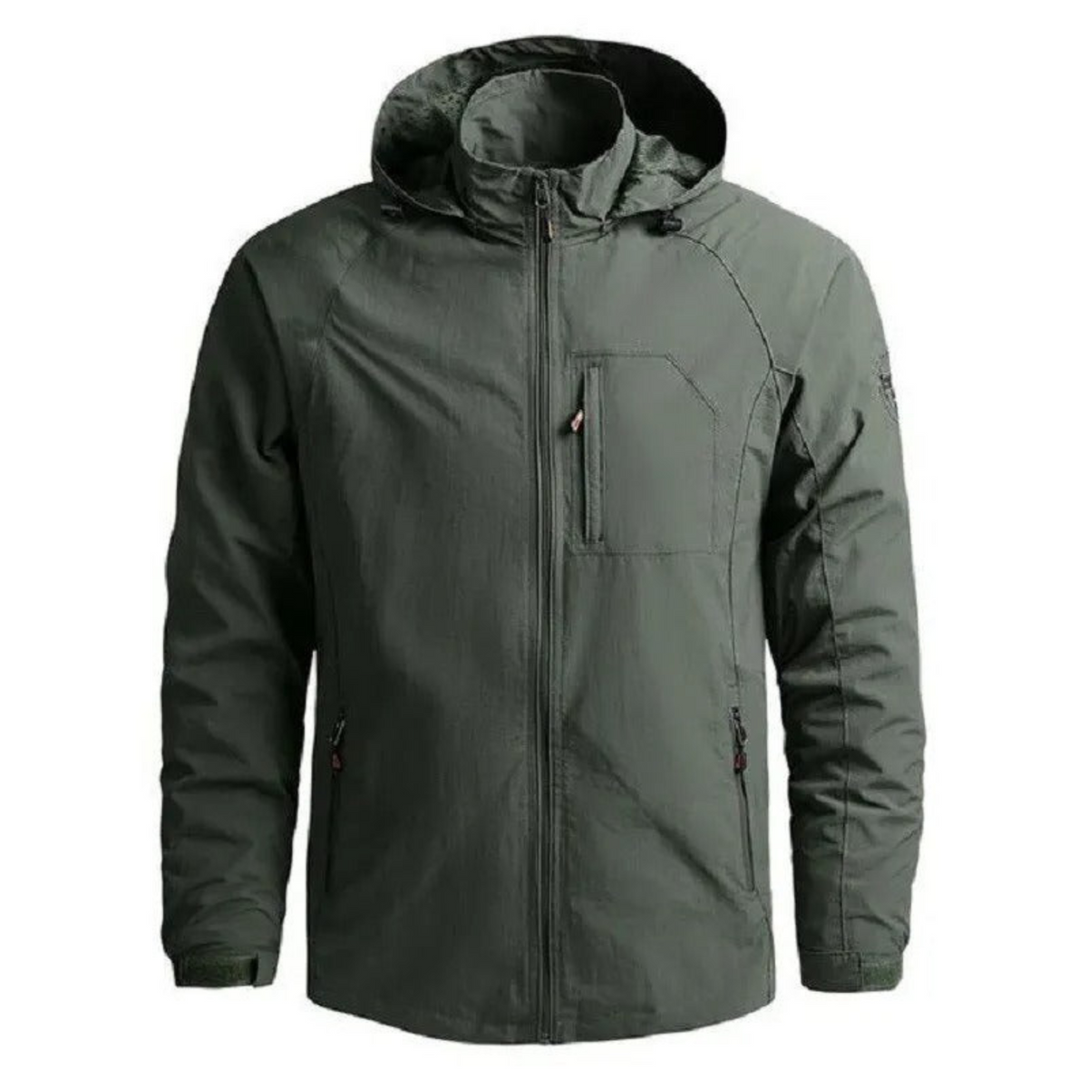 Veste cargo homme légère d'été à poches, marron ou vert, vert