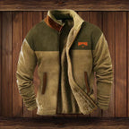 Veste homme style western à motifs ethniques, coupe ajustée, marron