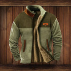 Veste homme style western à motifs ethniques, coupe ajustée, vert