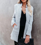 Veste cintrée femme pour la mi-saison, gris, noir ou kaki