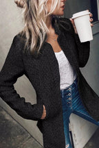 Veste cintrée femme pour la mi-saison, gris, noir ou kaki, noir