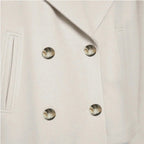 Veste cintrée femme à double boutonnage, revers larges
