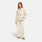 Veste cintrée femme à double boutonnage, revers larges
