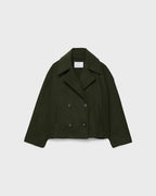 Veste courte croisée femme à revers larges, du XS au 3XL, vert