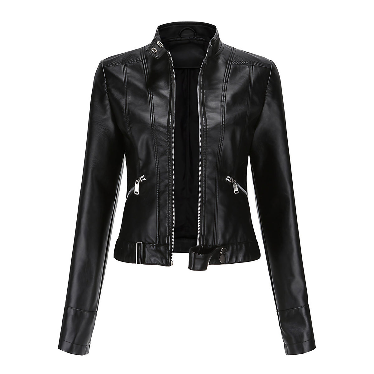 Veste courte femme à poches, six coloris, du S au 3XL, noir