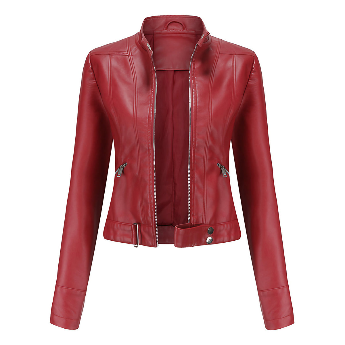 Veste courte femme à poches, six coloris, du S au 3XL, bordeaux