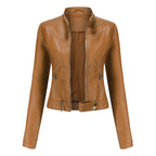 Veste courte femme à poches, six coloris, du S au 3XL, camel