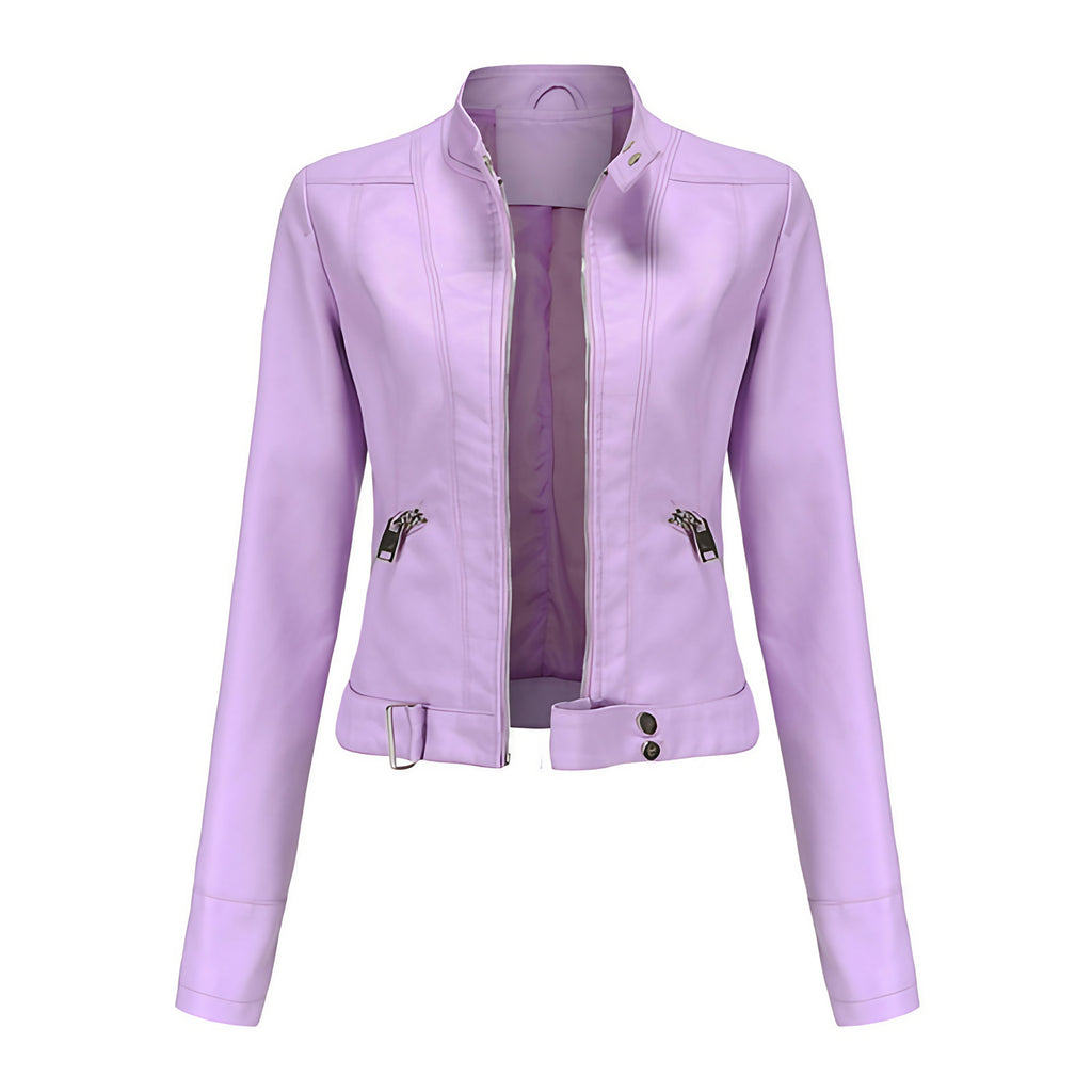 Veste courte femme à poches, six coloris, du S au 3XL, rose pâle