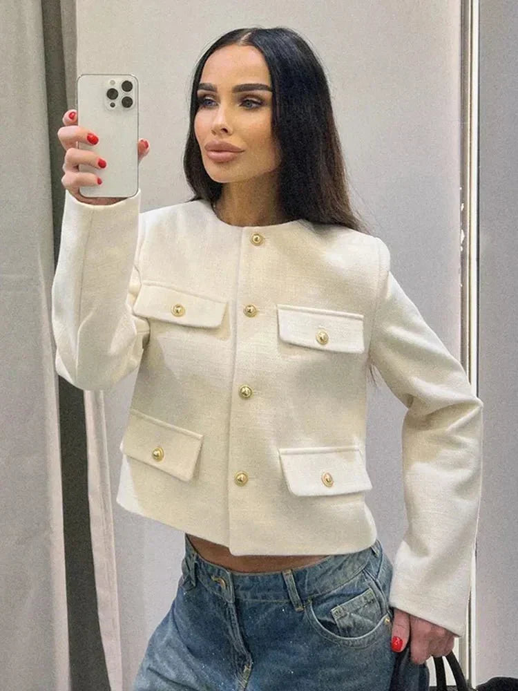 Veste croisée femme boutonnée à manches longues, six coloris