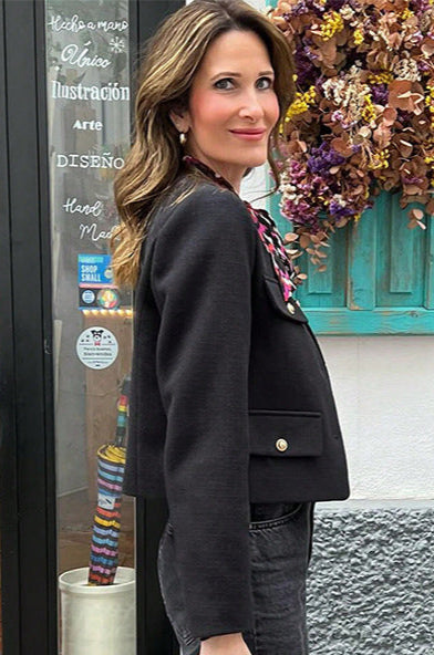 Veste courte femme d'esprit vintage, quatre coloris, du XS au L