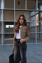 Veste courte femme d'esprit vintage, quatre coloris, du XS au L