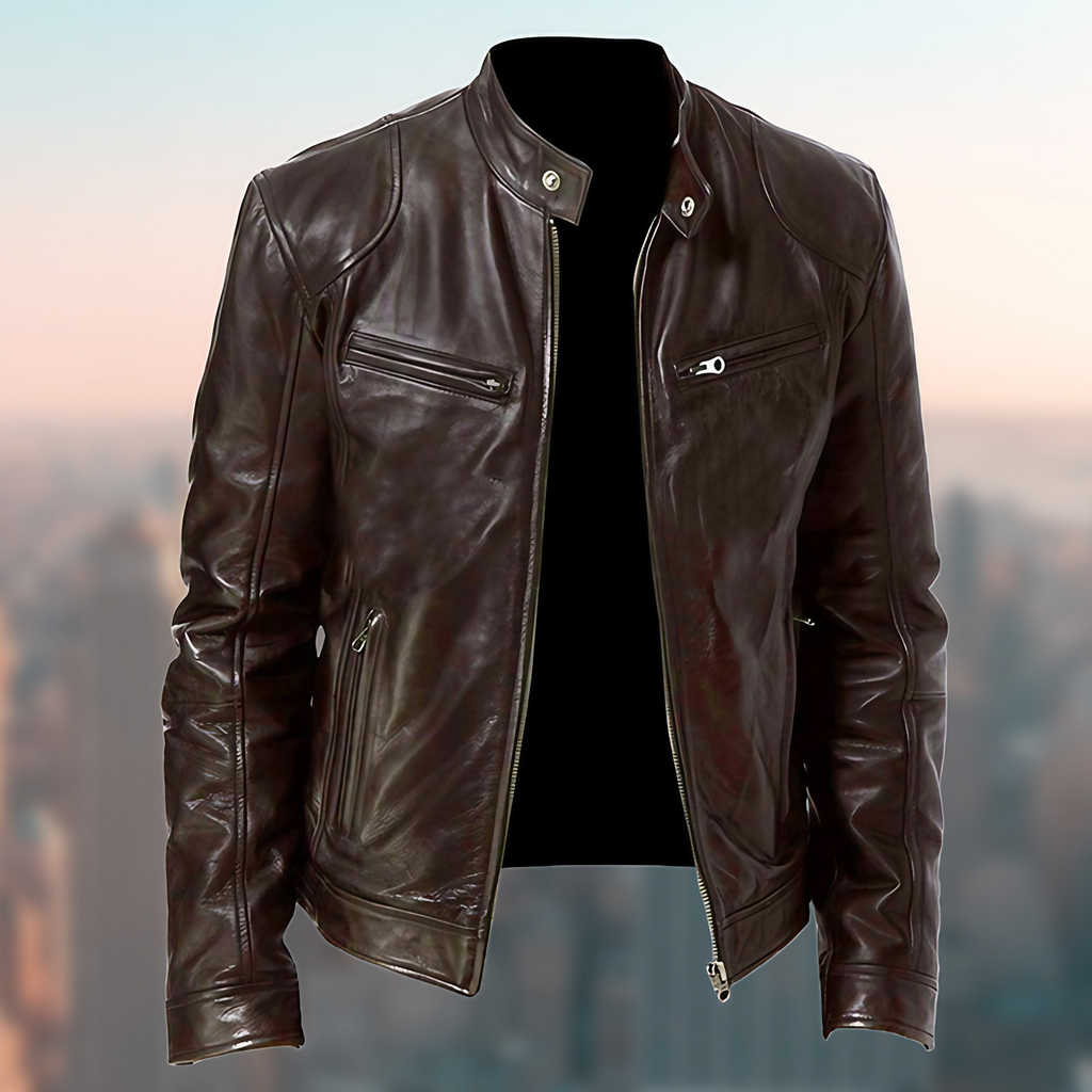 Veste homme coupe ajustée, cinq coloris, du XS au 2XL, marron foncé