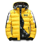 Veste d'hiver homme chaude à poches, du M au 5XL, jaune