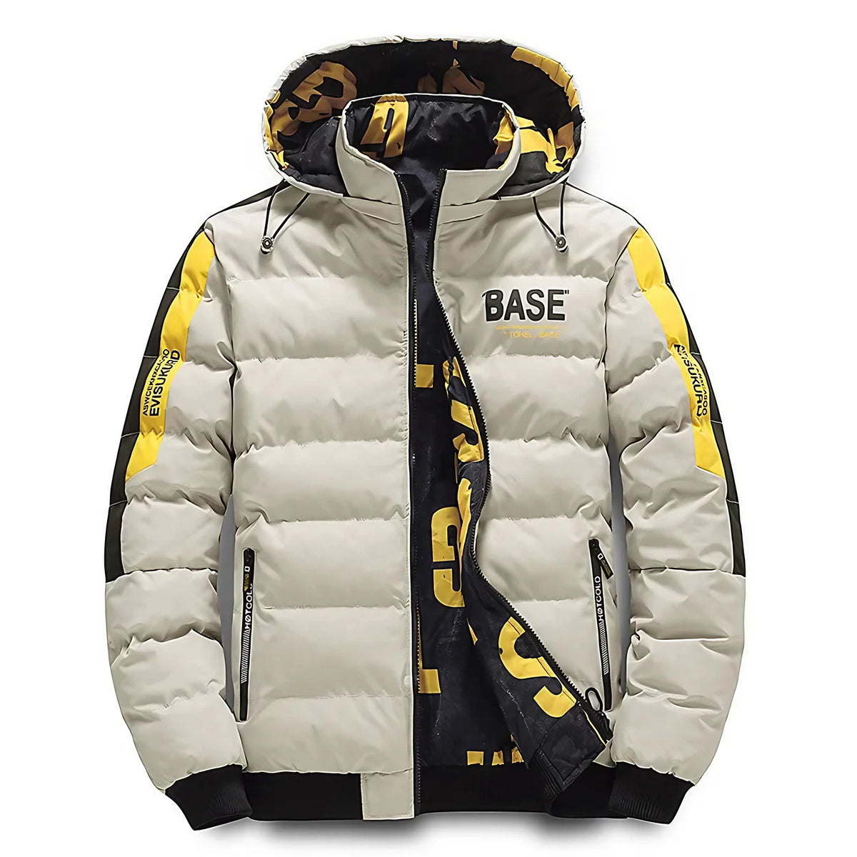 Veste d'hiver homme chaude à poches, du M au 5XL, kaki