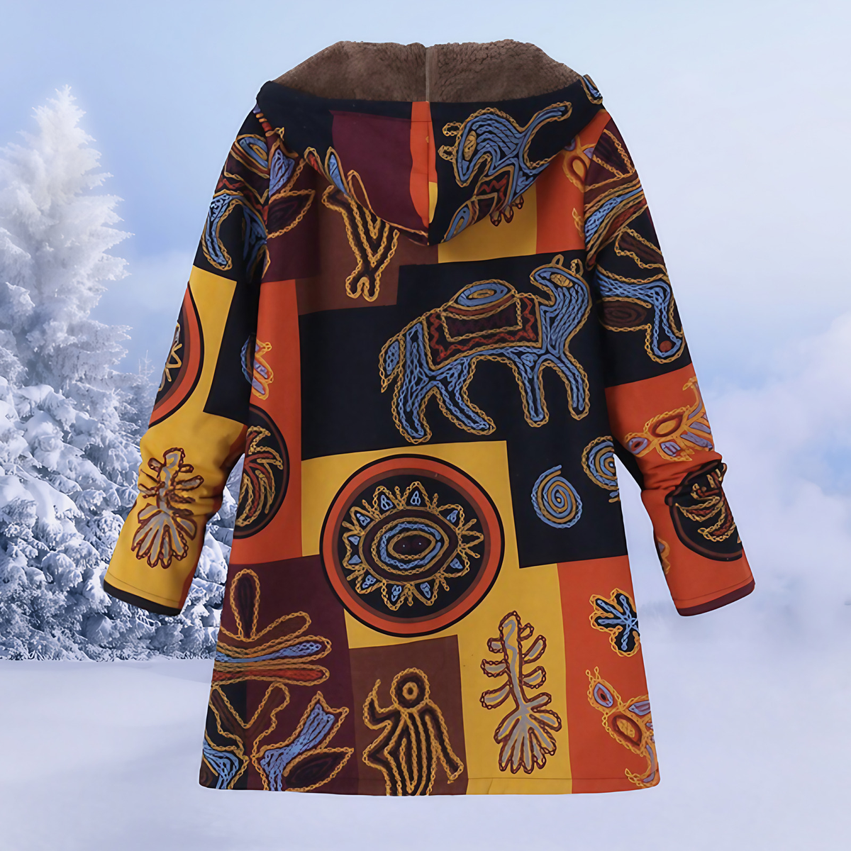 Veste d'hiver femme à capuche, neuf coloris, du XS au 3XL, orange