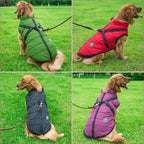 Manteau d'hiver imperméable pour chien, bandes réfléchissantes