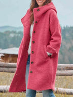 Veste d'hiver femme coupe près du corps, poches, cinq coloris, rose