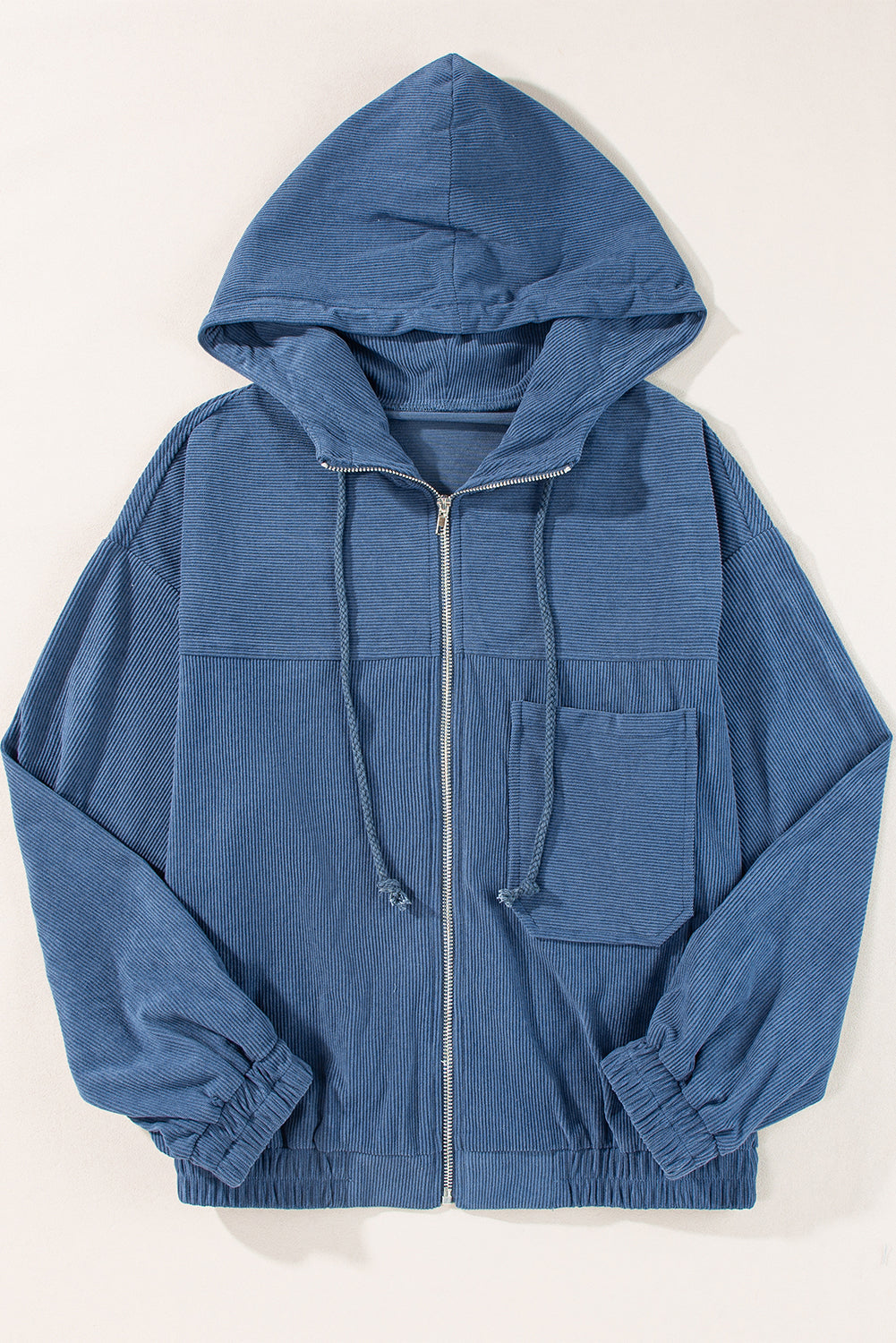 Veste en velours côtelé femme à capuche, du XS au 3XL