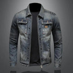 Veste en jean homme boutonnée, poches multiples, du M au 4XL